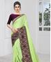 Picture of Magnificent Mint Green Silk Saree