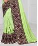 Picture of Magnificent Mint Green Silk Saree