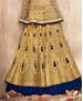 Picture of Enticing Golden With Nevy Blue Wedding Salwar Kameez