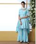Picture of Shapely Sky Blue Straight Cut Salwar Kameez