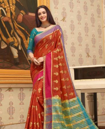 Picture of Fascinating Rusk Red Casual Saree