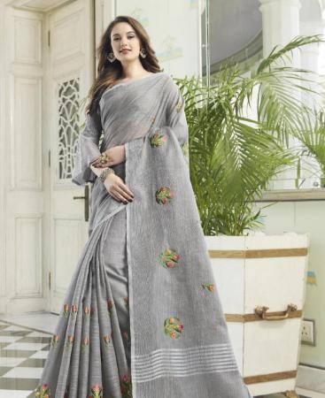 Picture of Amazing Grey Casual Saree