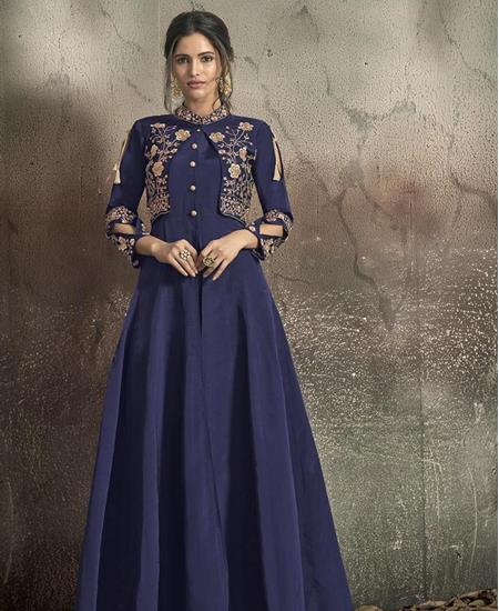 Picture of Resplendent Blue Readymade Gown