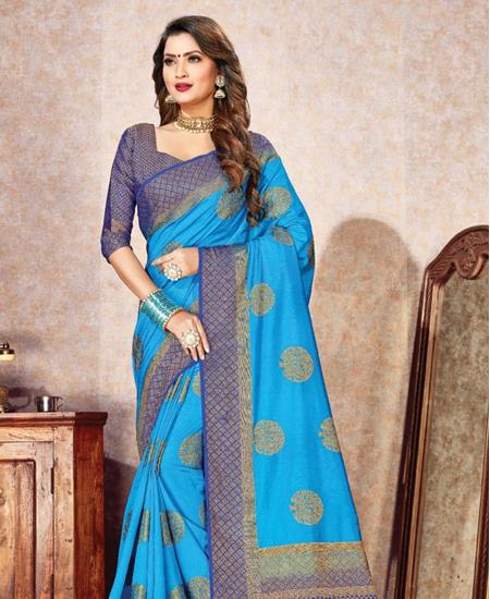 Picture of Classy Sky Blue Casual Saree
