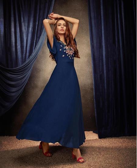 Picture of Charming Royal Blue Readymade Gown