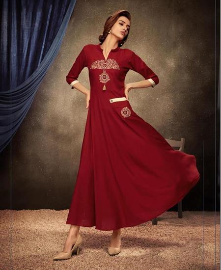Picture of Taking Red Readymade Gown