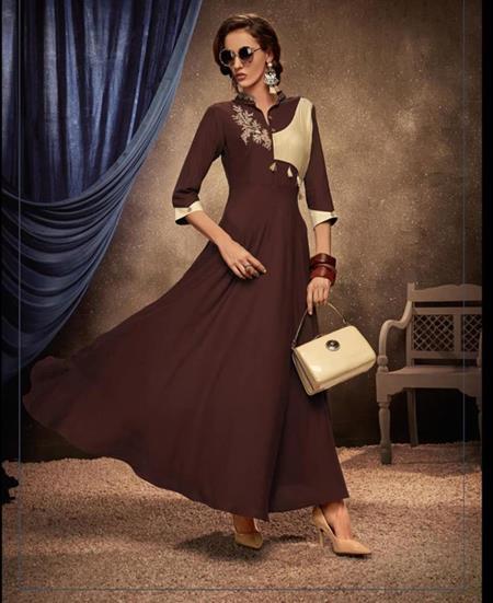 Picture of Sightly Brown Readymade Gown