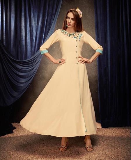 Picture of Classy Cream Readymade Gown