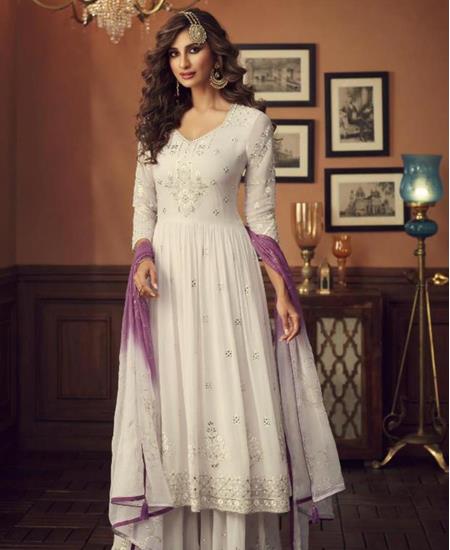 Picture of Admirable Off White Party Wear Salwar Kameez