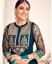 Picture of Grand Peacock Blue Straight Cut Salwar Kameez