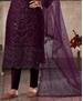 Picture of Admirable Wine Straight Cut Salwar Kameez