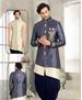 Picture of Sightly Navy Blue Sherwani