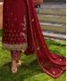 Picture of Ideal Maroon Straight Cut Salwar Kameez