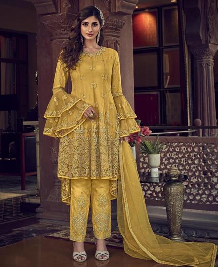 Picture of Radiant Yellow Straight Cut Salwar Kameez