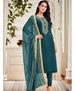 Picture of Bewitching Teal Green Cotton Salwar Kameez