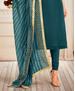 Picture of Bewitching Teal Green Cotton Salwar Kameez