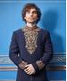 Picture of Radiant Navy Blue Sherwani