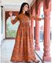 Picture of Exquisite Orange Readymade Gown