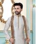 Picture of Well Formed Off White Kurtas