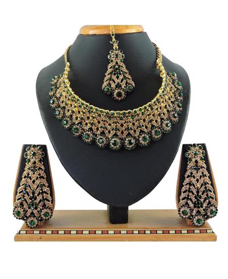 Picture of Charming Green Necklace Set