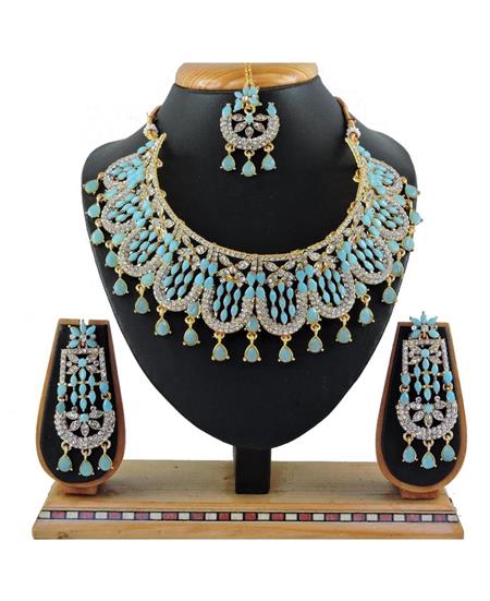 Picture of Elegant Firozi Necklace Set