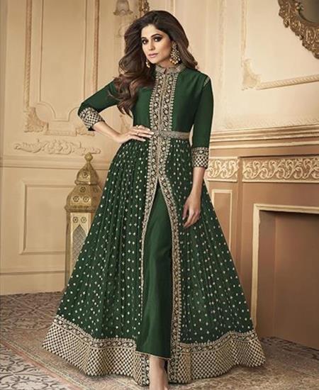 Picture of Beautiful Green Designer Salwar Kameez