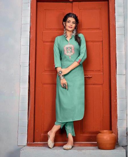 Picture of Appealing Sea Green Kurtis & Tunic