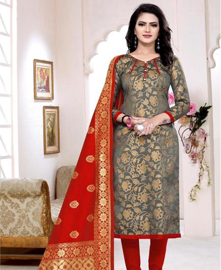 Picture of Admirable Grey Straight Cut Salwar Kameez