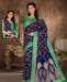 Picture of Well Formed Navy Blue Silk Saree