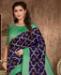 Picture of Well Formed Navy Blue Silk Saree