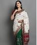 Picture of Lovely White Silk Saree