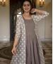 Picture of Resplendent Grey Readymade Gown