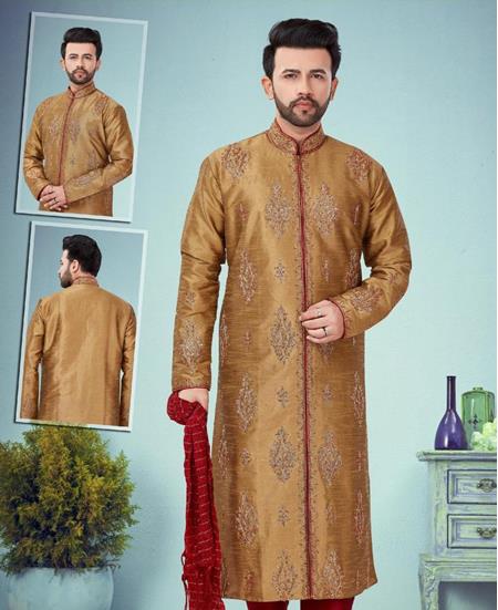 Picture of Bewitching Mustard/Copper Gold Kurtas