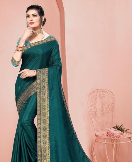 Picture of Alluring Teal Blue Casual Saree