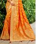 Picture of Enticing Orange Silk Saree