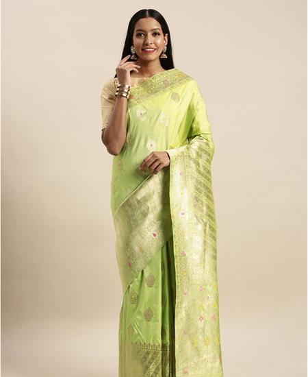 Picture of Amazing Pestel Green Casual Saree