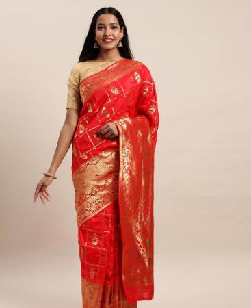 Picture of Gorgeous Red Casual Saree
