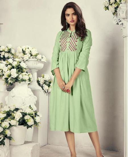 Picture of Admirable Pista Green Kurtis & Tunic