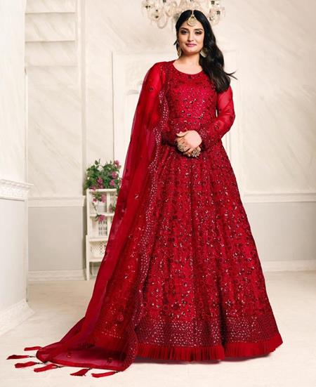 Picture of Alluring Red Anarkali Salwar Kameez