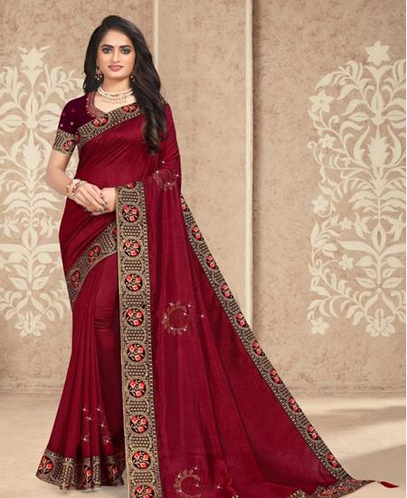Picture of Magnificent Maroon Casual Saree