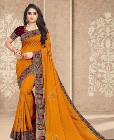 Picture of Well Formed Yellow Casual Saree