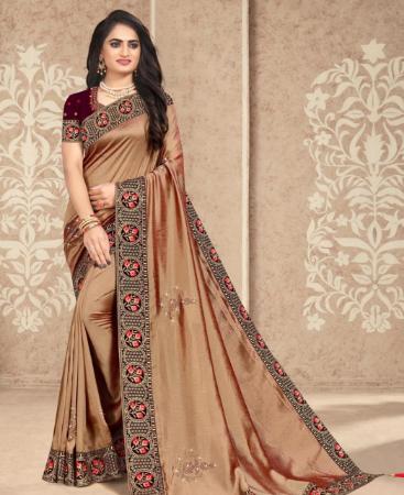 Picture of Gorgeous Beige Casual Saree