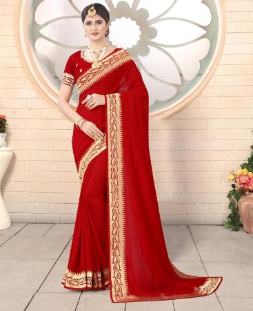 Picture of Lovely Red Casual Saree