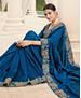 Picture of Sublime Blue Georgette Saree