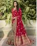 Picture of Charming Red+beige Silk Saree