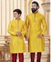 Picture of Superb Yellow Kids Kurta Pyjama