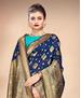 Picture of Resplendent Navy Blue & Rama Casual Saree