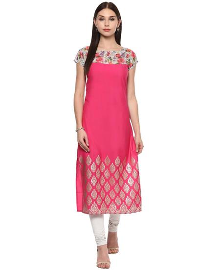 Picture of Well Formed Magneta Kurtis & Tunic