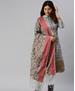 Picture of Gorgeous Grey Straight Cut Salwar Kameez