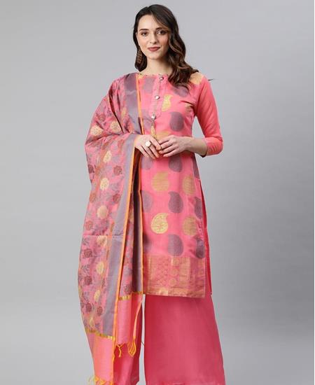 Picture of Lovely Pink Straight Cut Salwar Kameez